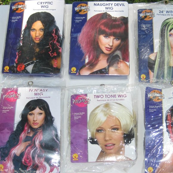 New In Bag    Bundle of 6 Halloween Wigs main image 6